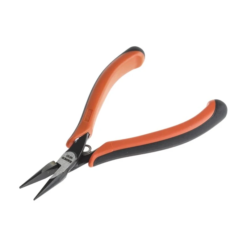Bahco 1-Piece Long Nose Plier Smooth, 135mm Overall Length, 25mm Jaw Width, Comfort Grip Handle 4830