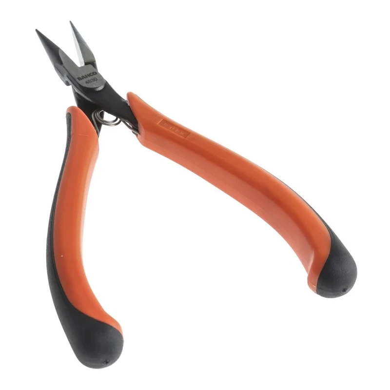 Bahco 1-Piece Long Nose Plier Smooth, 135mm Overall Length, 25mm Jaw Width, Comfort Grip Handle 4830