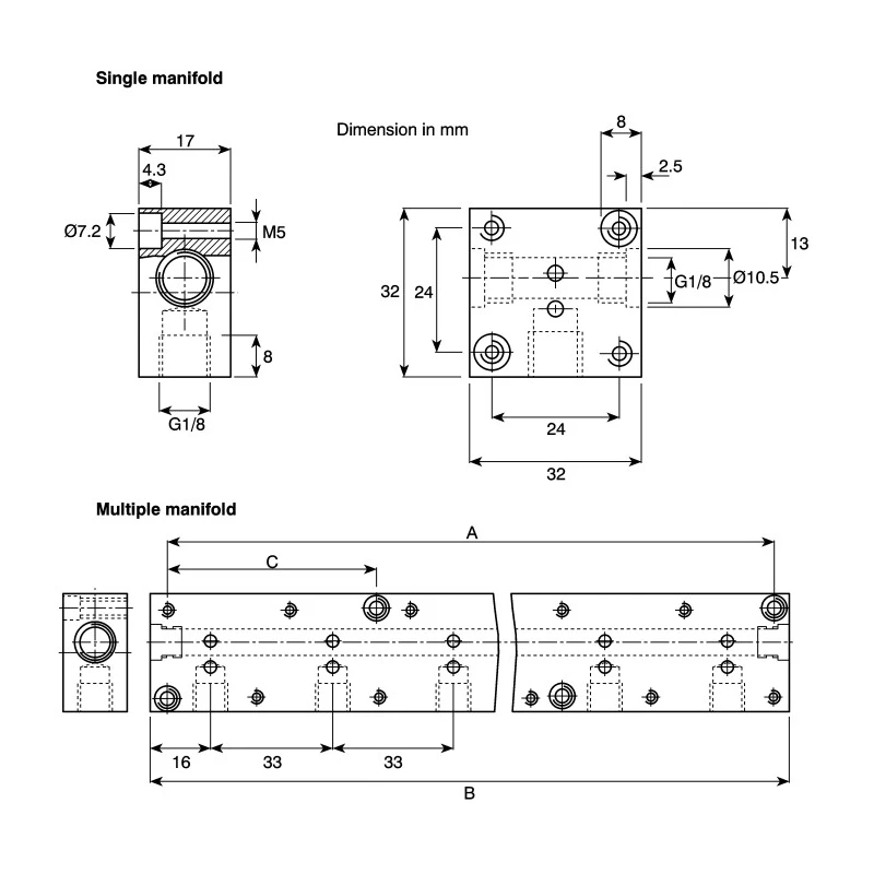 Burkert Solenoid Valve 4-Way Manifold Accessory for 6014 Solenoid Valve 005287