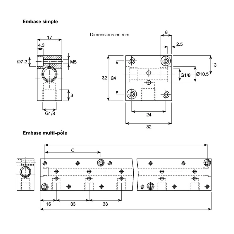 Burkert Solenoid Valve 4-Way Manifold Accessory for 6014 Solenoid Valve 005287