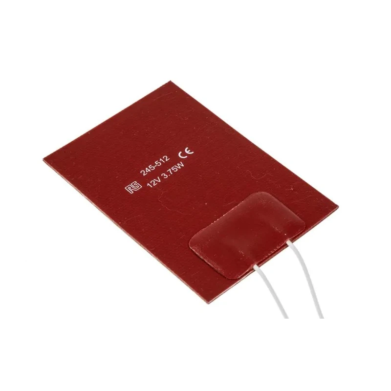 RS PRO Silicone Heater Mat Rectangle 12V DC 3.75 W 50 mm x 75 mm 245-512