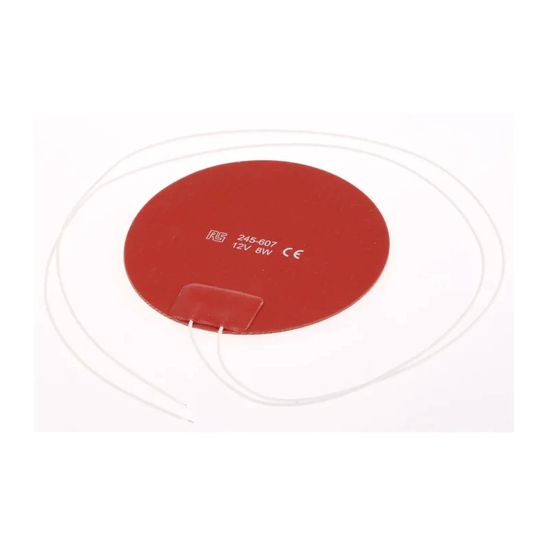 RS PRO Silicone Heater Mat, 12V DC, 8 W Power, 100 mm Diameter Circle 245-607