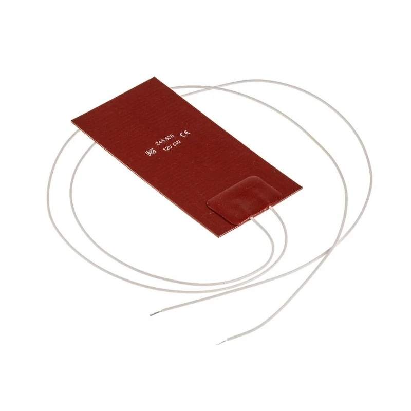 RS PRO Adhesive Silicone Heater Mat 12V DC 5W Rectangle 50mm x 100mm 245-528