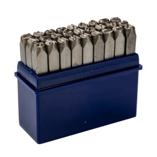 RS PRO 5 mm Engraving Punch Set, 27 Piece Letters A to Z, Hardened & Tempered Steel, 61 mm Length 251-687