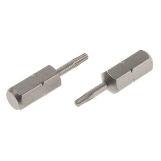 RS PRO Screwdriver Bit 6.35 mm Hex Drive T7 Size 25 mm Overall Length Chrome Vanadium Steel 252-860