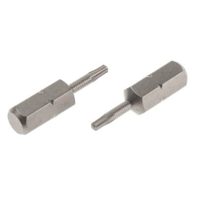 RS PRO Screwdriver Bit 6.35 mm Hex Drive T7 Size 25 mm Overall Length Chrome Vanadium Steel 252-860