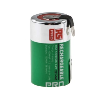RS PRO Rechargeable NiMH Battery 1.2 V 1.2 Ah 16.8 mm Diameter 221-046