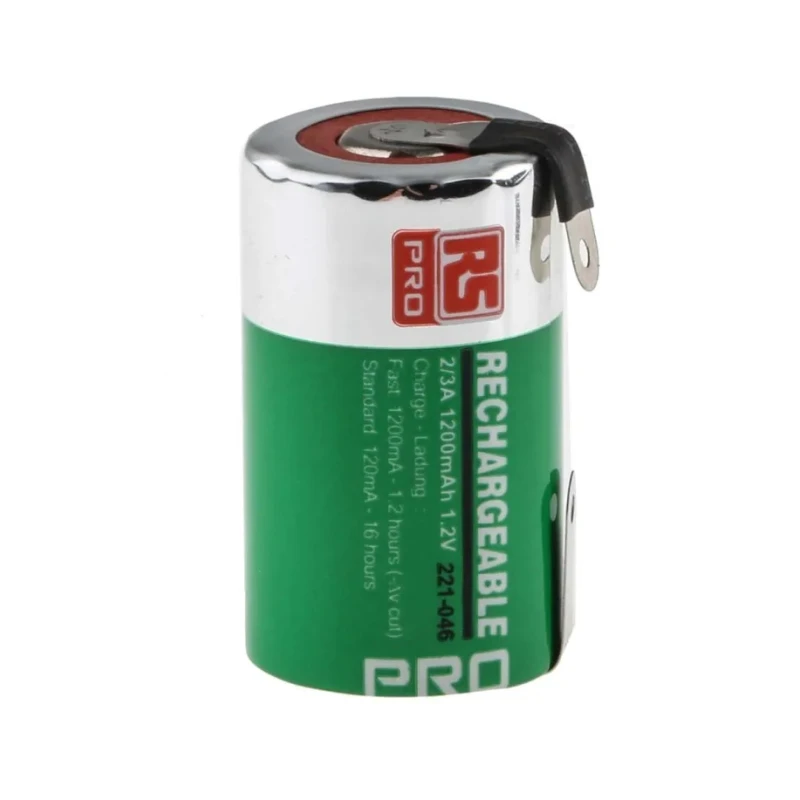 RS PRO Rechargeable NiMH Battery 1.2 V 1.2 Ah 16.8 mm Diameter 221-046