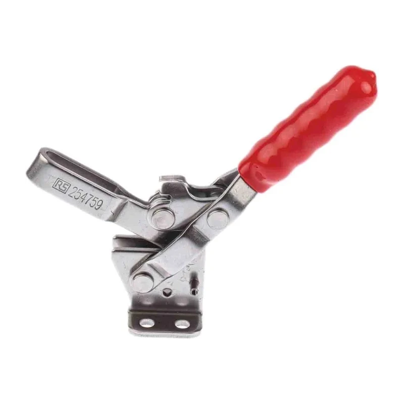 RS PRO 185° Jaw Opening x 23 mm Depth Vertical Toggle Clamp Stainless Steel Chrome Finish 150kg Holding Force 254-759