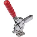 RS PRO 185° Jaw Opening x 23 mm Depth Vertical Toggle Clamp Stainless Steel Chrome Finish 150kg Holding Force 254-759