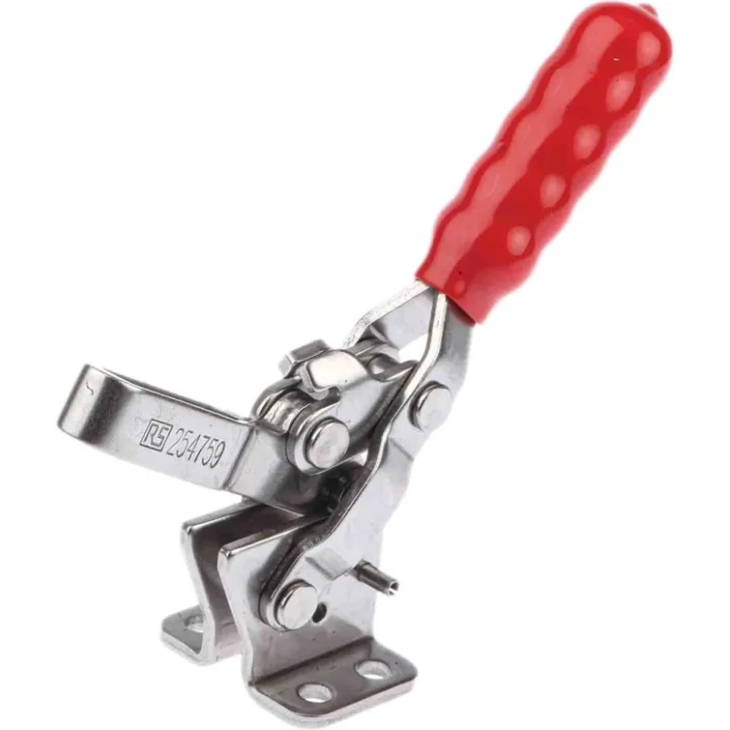 RS PRO 185° Jaw Opening x 23 mm Depth Vertical Toggle Clamp Stainless Steel Chrome Finish 150kg Holding Force 254-759