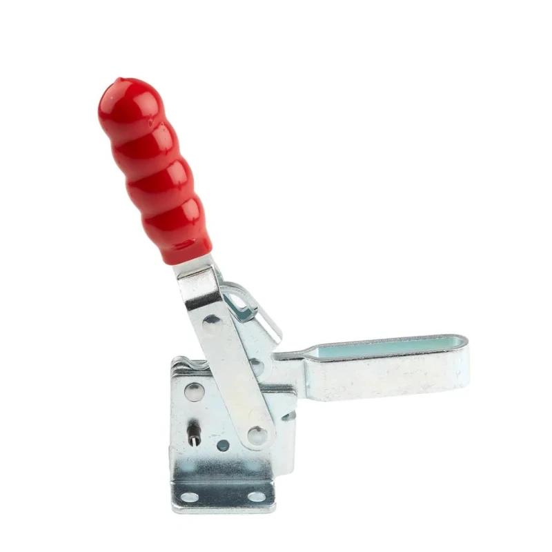 RS PRO 90° Vertical Toggle Clamp Zinc Plated Steel Chrome Finish 350kg Holding Force 254-945
