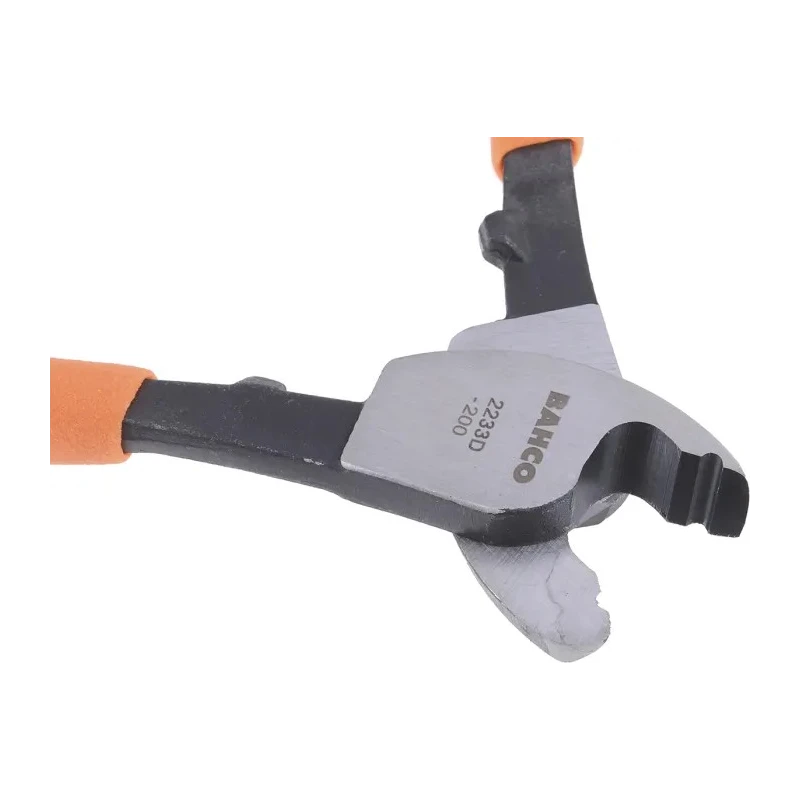 Bahco Straight Cable Cutter 200mm Overall Length, Alloy Steel Jaw, PVC Handle, 13mm Max Cutting Capacity 2233D-200 2233D -200