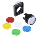 BACO Silver Spring Return Push Button Head, 22 mm Cutout, Plastic Material, IP66 Protection L21AH00