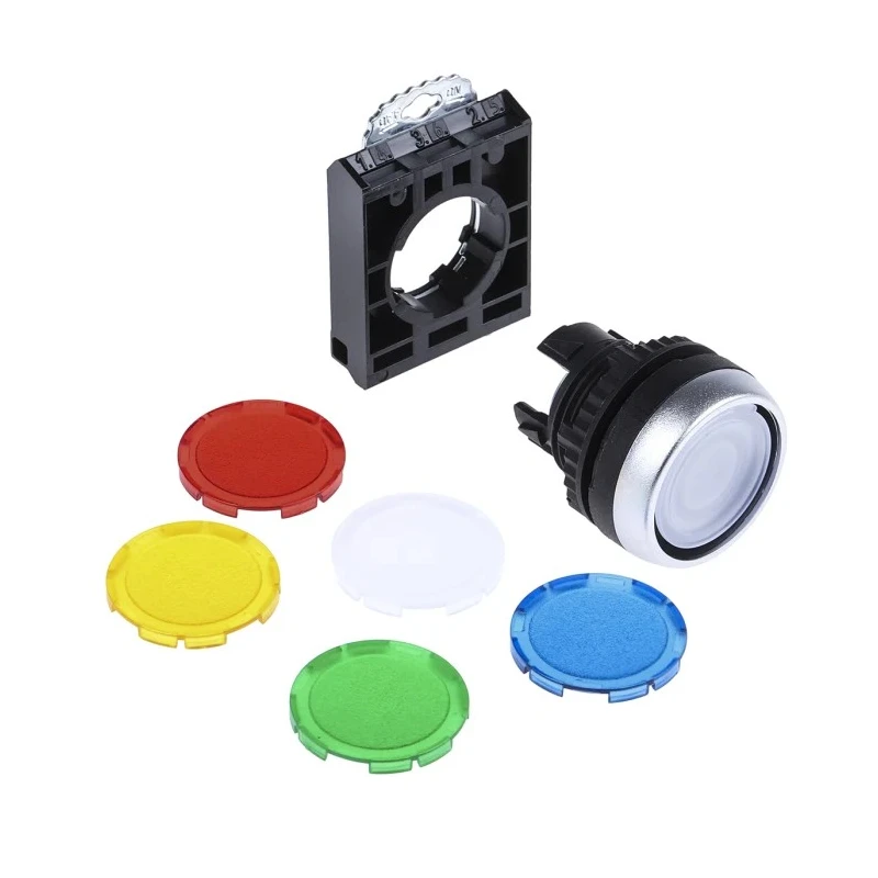 BACO Silver Spring Return Push Button Head, 22 mm Cutout, Plastic Material, IP66 Protection L21AH00