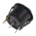 RS PRO Illuminated SPST On-Off Rocker Switch Panel 273-306 6A 250V AC Nylon Housing Green Actuator IP66