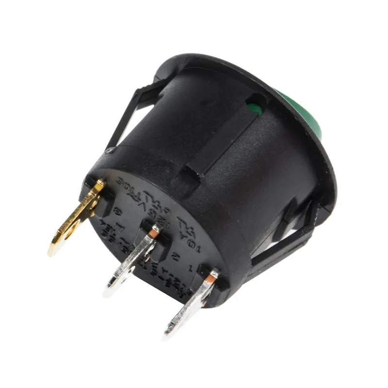 RS PRO Illuminated SPST On-Off Rocker Switch Panel 273-306 6A 250V AC Nylon Housing Green Actuator IP66