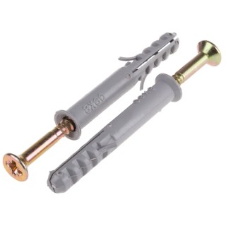 RS PRO Nylon Frame Fixing 8 mm Drill Diameter 60 mm Length for Concrete Masonry 275-759