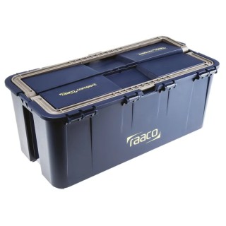Raaco Plastic Tool Box with Removable Tote Tray 190 mm Height 474 mm Length 239 mm Width 138468