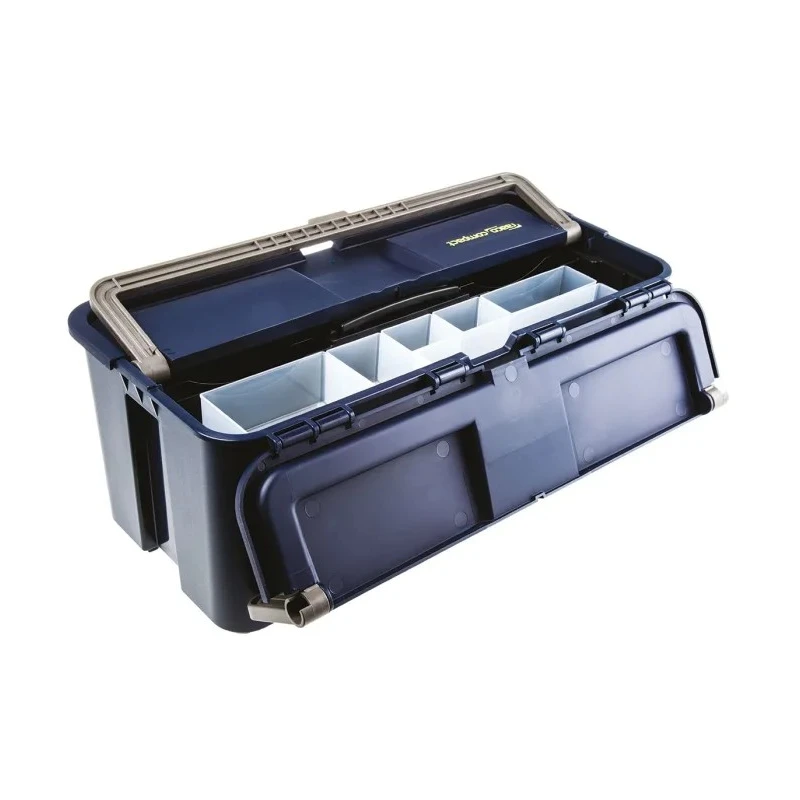 Raaco Plastic Tool Box with Removable Tote Tray 190 mm Height 474 mm Length 239 mm Width 138468