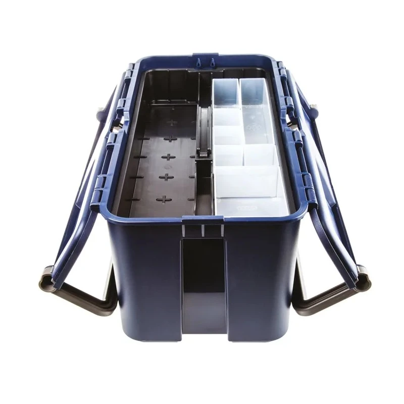 Raaco Plastic Tool Box with Removable Tote Tray 190 mm Height 474 mm Length 239 mm Width 138468