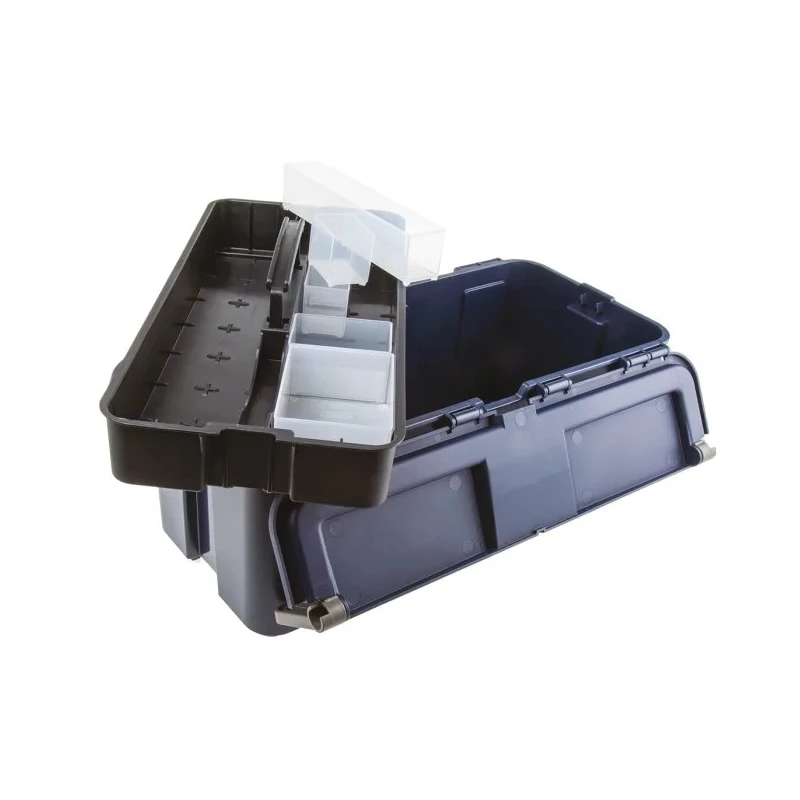 Raaco Plastic Tool Box with Removable Tote Tray 190 mm Height 474 mm Length 239 mm Width 138468