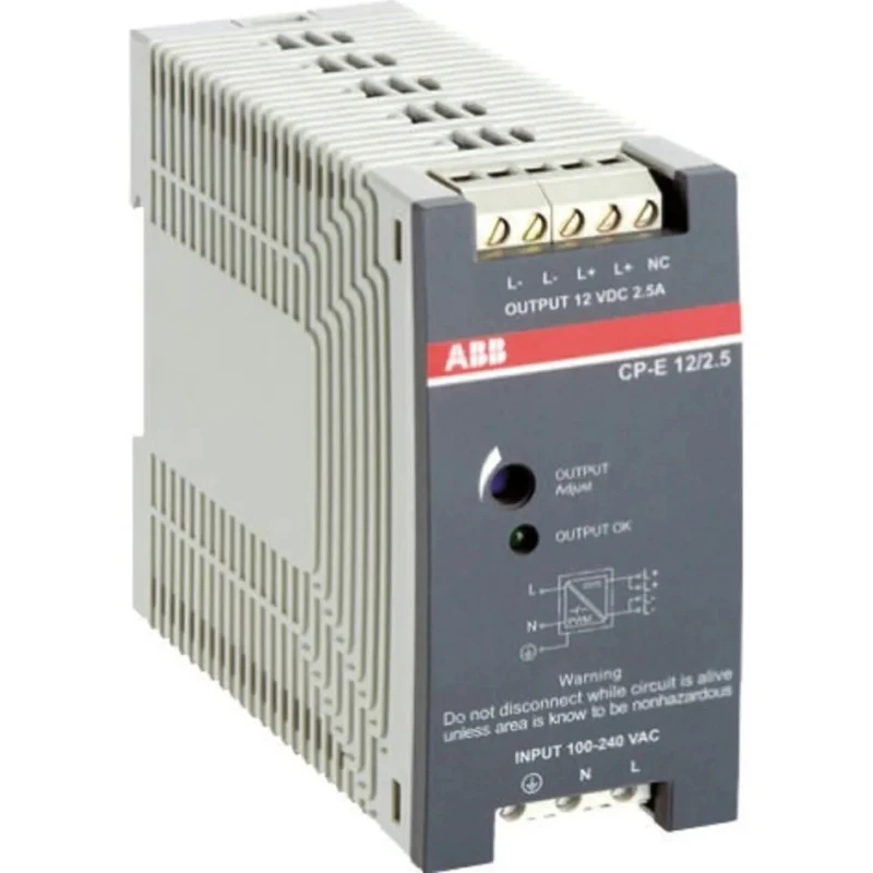 ABB CPE Switched Mode DIN Rail Power Supply 240V AC/DC Input 12V DC, 2.5 A Output, 30 W 1SVR427032R1000 CP-E 12/2.5