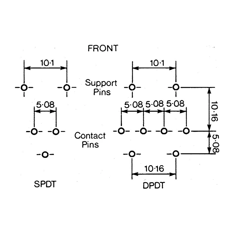 APEM PCB Mount Toggle Switch On-Off-On SPDT Through Hole Terminal 30V DC 125V AC 21139NA
