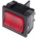 Arcolectric (Bulgin) Ltd Illuminated DPST On-Off Rocker Switch Panel Aluminium Housing Red Actuator IP66 H8653VBNAA
