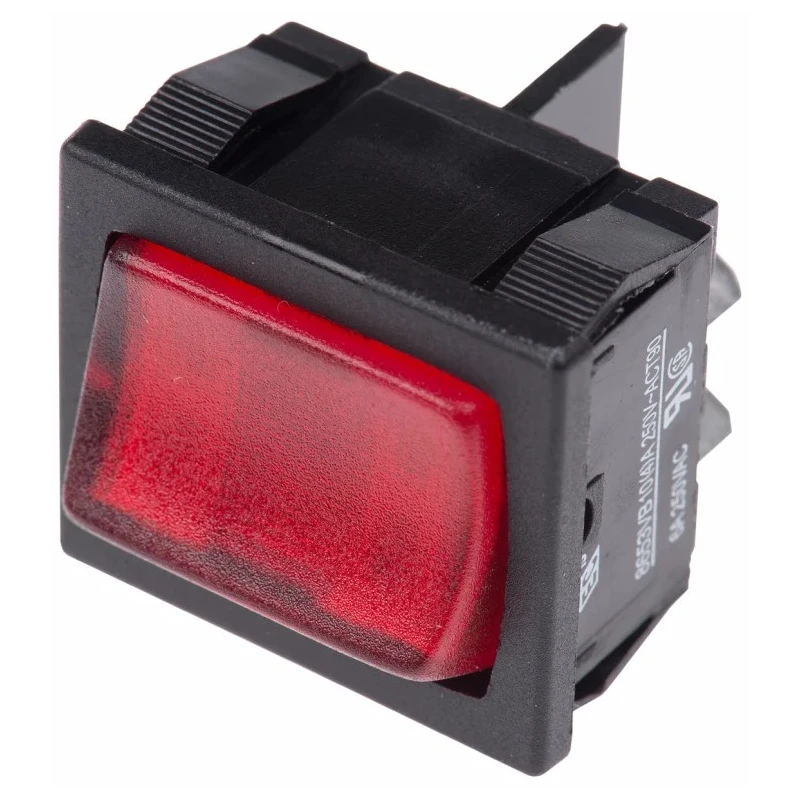 Arcolectric (Bulgin) Ltd Illuminated DPST On-Off Rocker Switch Panel Aluminium Housing Red Actuator IP66 H8653VBNAA