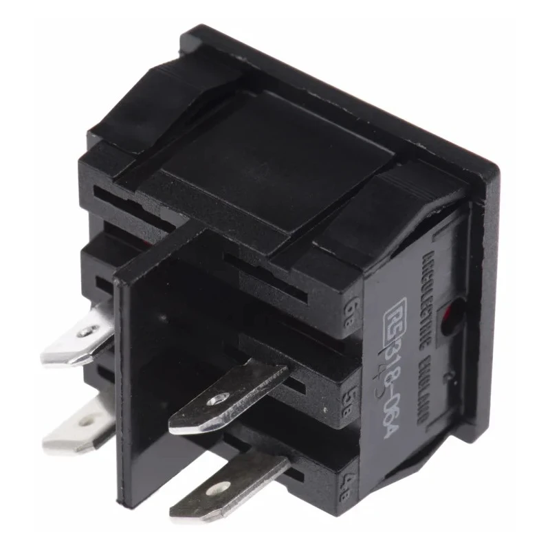 Arcolectric (Bulgin) Ltd Illuminated DPST On-Off Rocker Switch Panel Aluminium Housing Red Actuator IP66 H8653VBNAA