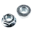 RS PRO Bright Zinc Stainless Steel Flanged Hex Nut M12, DIN 6923, Right Hand Thread 275-507