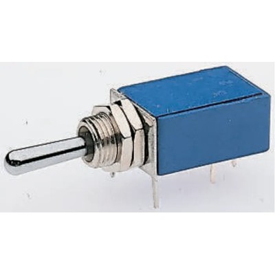 APEM Toggle Switch PCB Mount On-On SPDT Through Hole Terminal, 30 V dc, 125 V ac 21236NA