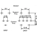 APEM Toggle Switch PCB Mount On-On SPDT Through Hole Terminal, 30 V dc, 125 V ac 21236NA