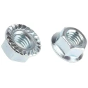 RS PRO Bright Zinc Stainless Steel Flanged Hex Nut M12, 26.0mm Flange Diameter, 12.0mm Height, DIN 6923 275-579