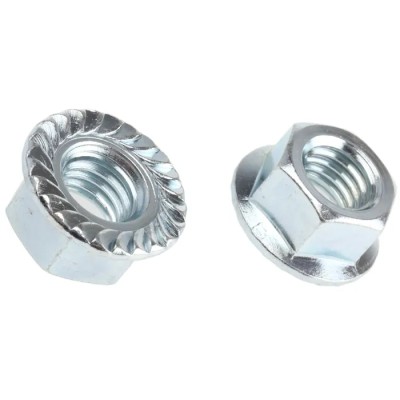 RS PRO Bright Zinc Stainless Steel Flanged Hex Nut M12, 26.0mm Flange Diameter, 12.0mm Height, DIN 6923 275-579