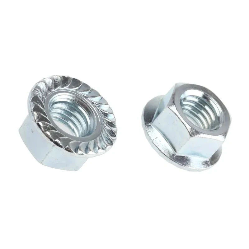 RS PRO Bright Zinc Stainless Steel Flanged Hex Nut M12, 26.0mm Flange Diameter, 12.0mm Height, DIN 6923 275-579