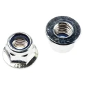 RS PRO Bright Zinc Steel Self-Locking Nut M10 Nylon Insert Hex Flange DIN 6926 275-636