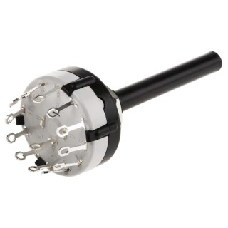 Lorlin 12 Position SPST Rotary Switch 150mA 250V AC/DC Polyamide Housing Panel Mount CK1039