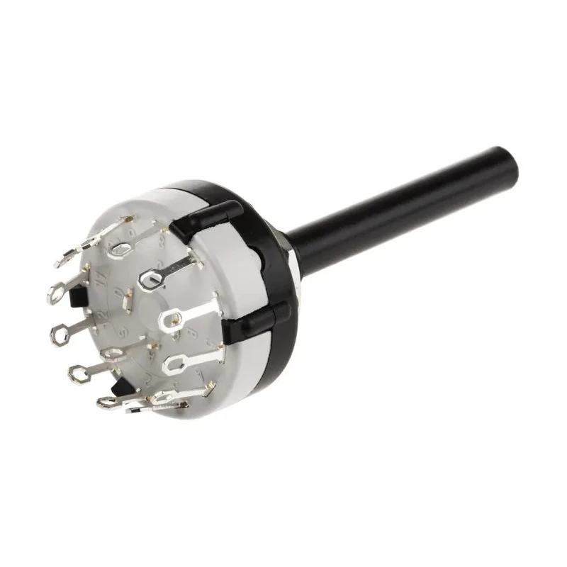 Lorlin 12 Position SPST Rotary Switch 150mA 250V AC/DC Polyamide Housing Panel Mount CK1039