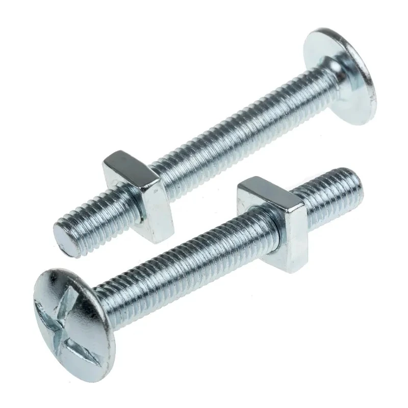 RS PRO Bright Zinc Steel Roofing Bolt M8 x 60 mm Grade 4.8 Phillips Drive 277-733