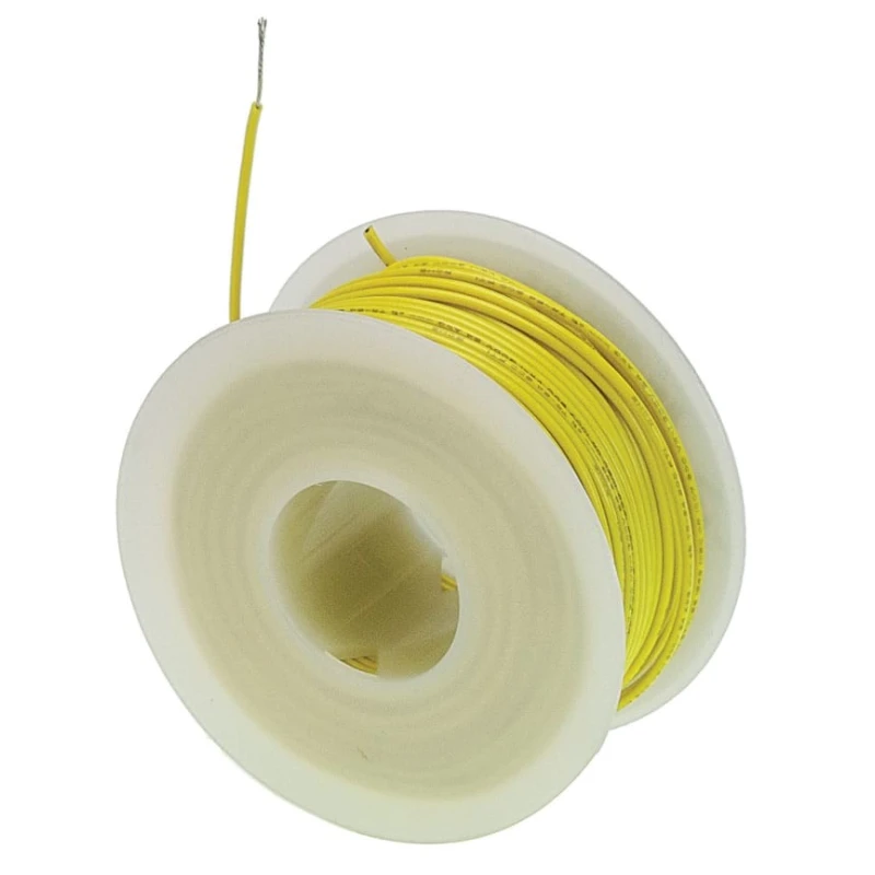 Alpha Wire 3050 Series Yellow Hook Up Wire, 24 AWG, 7/0.20 mm Core Strands, 30 m Length, Polyvinyl Chloride 3050 YL005