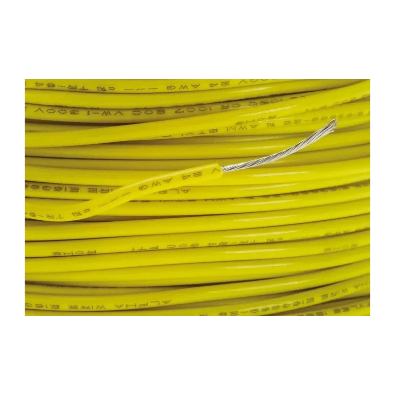 Alpha Wire 3050 Series Yellow Hook Up Wire, 24 AWG, 7/0.20 mm Core Strands, 30 m Length, Polyvinyl Chloride 3050 YL005
