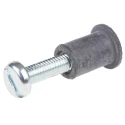 RawlPlug Wall Plug , Synthetic Rubber Flexi Plug with Metal Screw Insert, Vibration and Corrosion Resistant R-RNT-M5X20