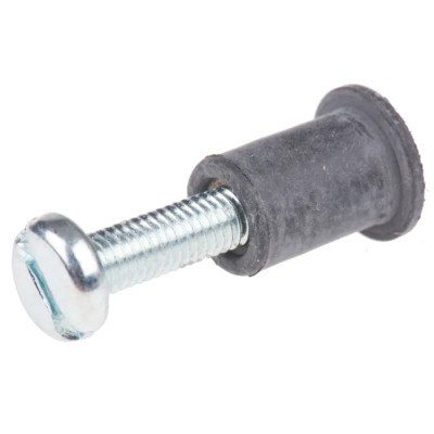 RawlPlug Wall Plug , Synthetic Rubber Flexi Plug with Metal Screw Insert, Vibration and Corrosion Resistant R-RNT-M5X20