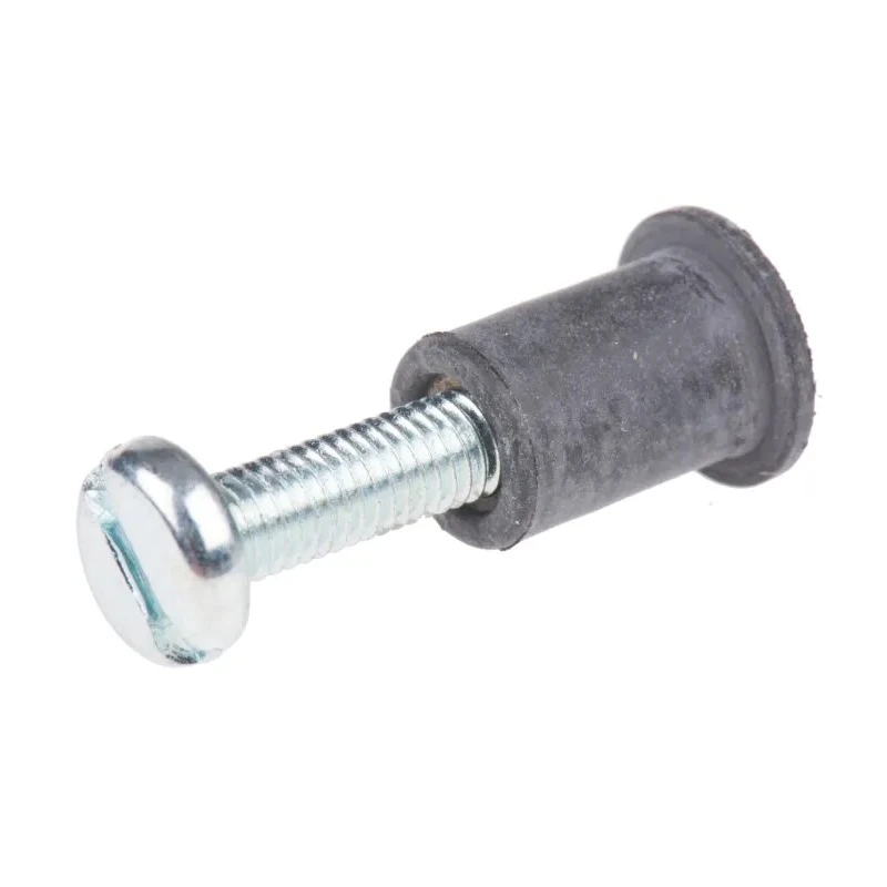 RawlPlug Wall Plug , Synthetic Rubber Flexi Plug with Metal Screw Insert, Vibration and Corrosion Resistant R-RNT-M5X20