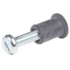RawlPlug Wall Plug , Synthetic Rubber Flexi Plug with Metal Screw Insert, Vibration and Corrosion Resistant R-RNT-M5X20