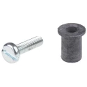 RawlPlug Wall Plug , Synthetic Rubber Flexi Plug with Metal Screw Insert, Vibration and Corrosion Resistant R-RNT-M5X20