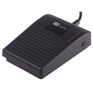 RS PRO Light Industrial Momentary On-Off Foot Switch Thermoplastic Housing SPST Contact Configuration 141mm x 105mm 335-381