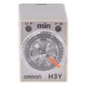 Omron DIN Rail Surface Mount Timer Relay 4-Contact 125 V dc 24V ac 0.2 to 5 min ON Delay 4PDT H3Y-4 AC24 5M